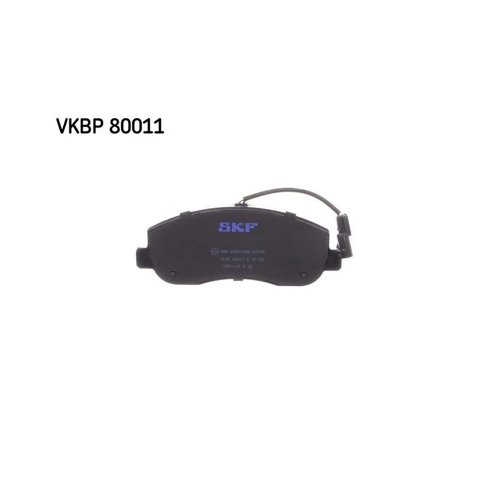 Комплект гальмівних колодок дискового гальма SKF VKBP 80011 E, фото №1 Комплект гальмівних колодок дискового гальма SKF VKBP 80011 E, фото №1