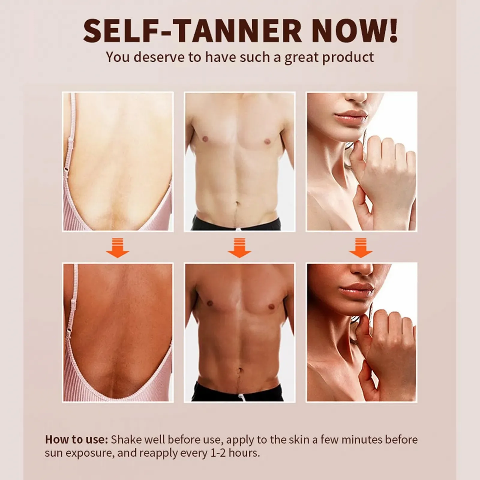 Крем для автозасмаги Зволожуючий Натуральний для тіла 240 мл, фото №8