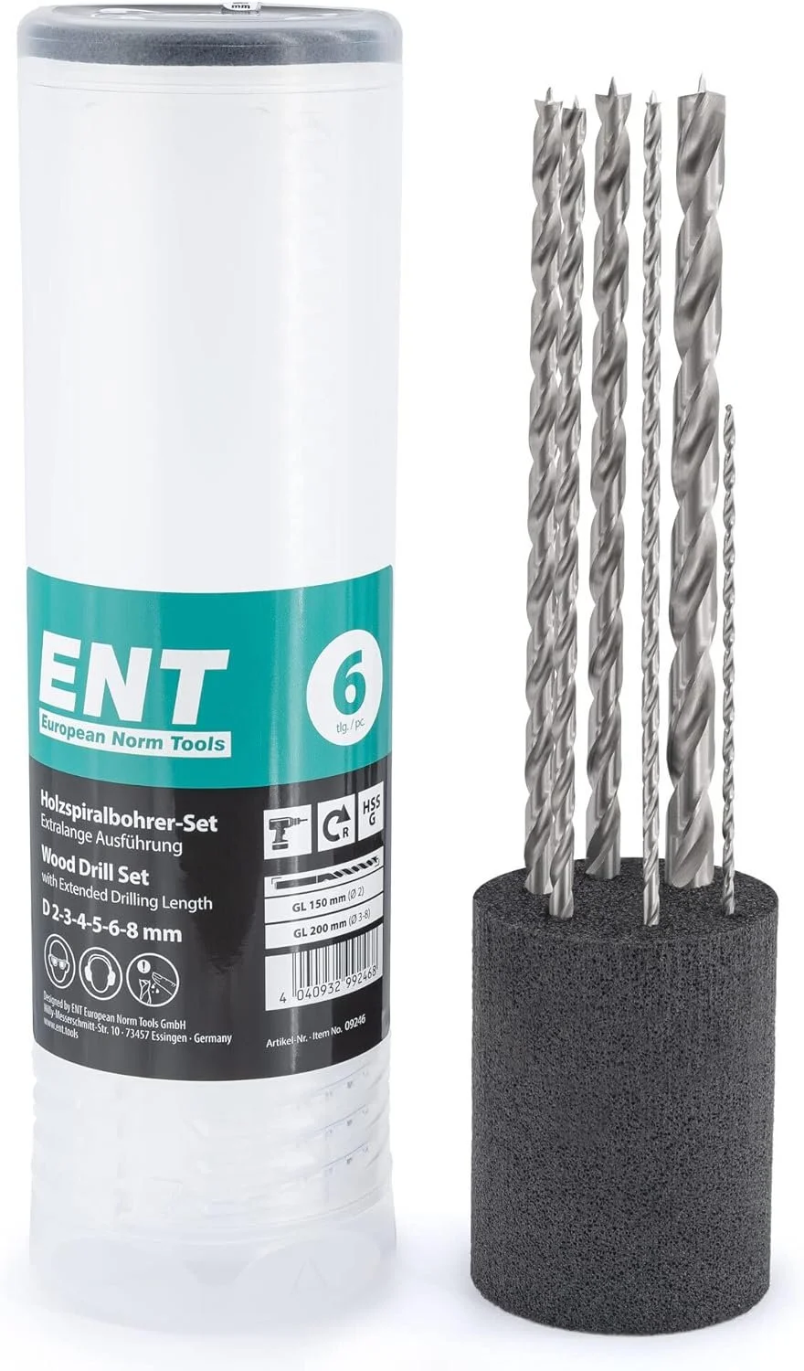 Набор сверл по дереву ENT 09246 Серебристый, фото №1 Набор сверл по дереву ENT 09246 Серебристый, фото №1