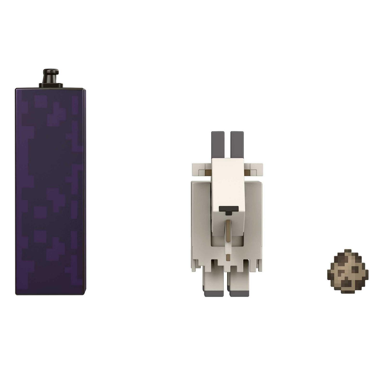 Фігурка Mattel Minecraft HDV15 Коза, близько 8 см, з 1 будівельним елементом та аксесуарами, фото №5