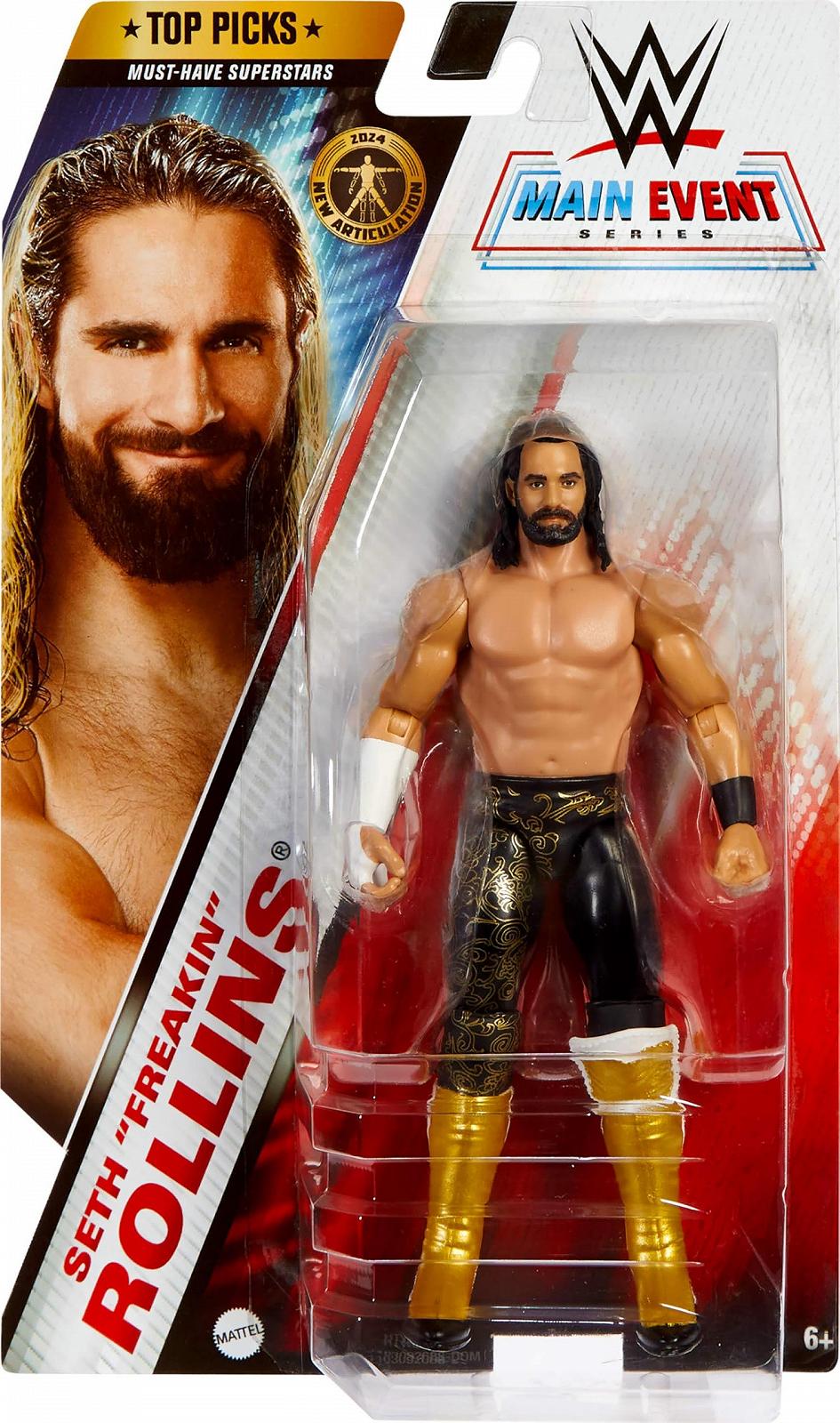 Фігурка Mattel WWE Top Picks Сет Роллінз 6-дюймова Колекційна 14 Точок Артикуляції, фото №2
