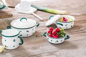 Кастрюля Riess COUNTRY - GMUNDNER Scattered Flowers 0170-049 с крышкой 18 см 1.5 л белая с цветами индукционная synthetic.ua - Фото 1