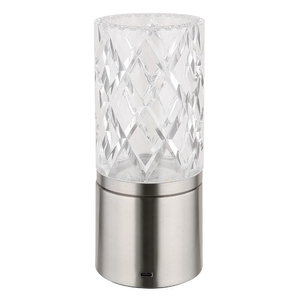 Настольная лампа Globo Прикроватная LED с сенсорным диммером Никель, фото №9