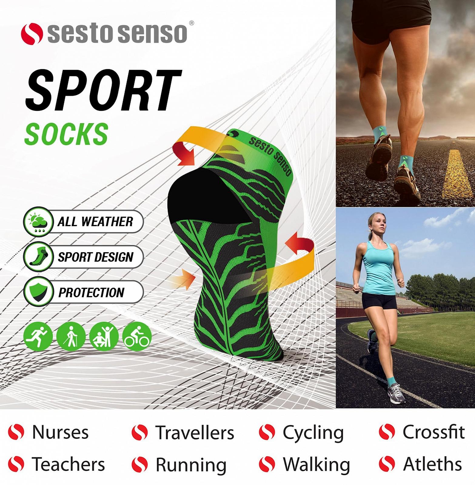 Спортивные носки Sesto Senso для женщин и мужчин, 1 пара, цветные спортивные носки для бега, фото №6