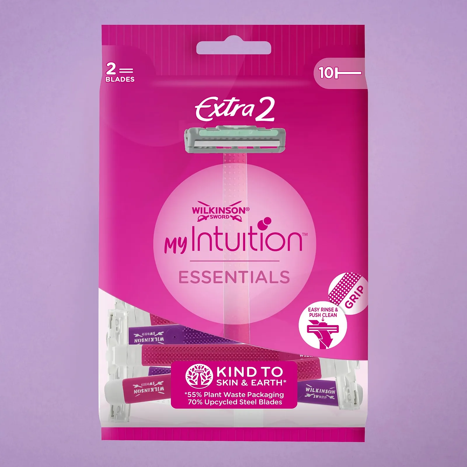 Одноразовая бритва Wilkinson Sword MyIntuition Essentials Extra 2 2 лезвия 10 шт., фото №6 Одноразовая бритва Wilkinson Sword MyIntuition Essentials Extra 2 2 лезвия 10 шт., фото №6