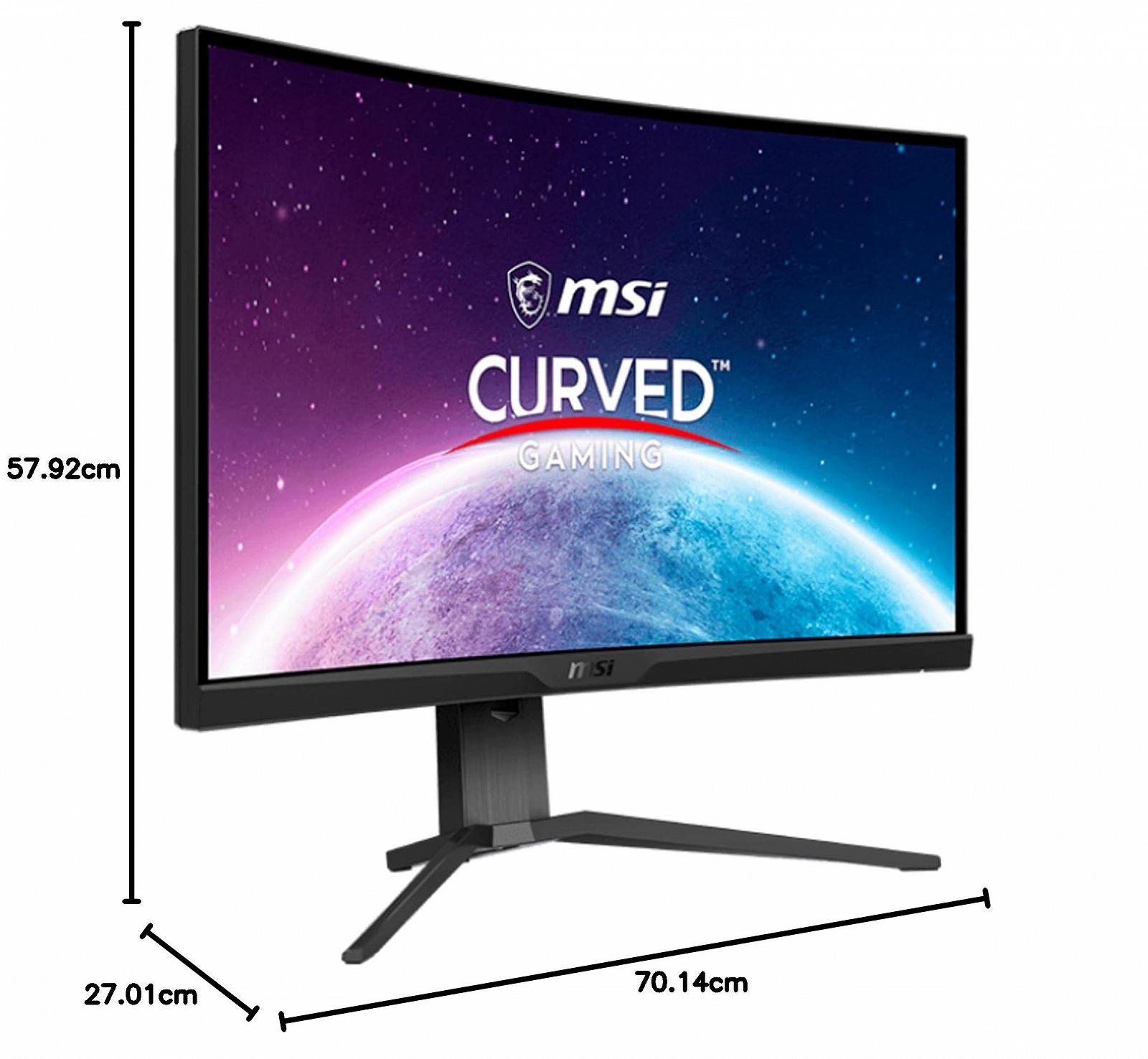 Монітор MSI MAG 325CQRXFDE 31.5 дюйма WQHD Curved Gaming - 1000R, 2560 x 1440 Rapid VA панель, 240 Гц / 1 мс, 115% sRGB, DisplayHDR 400, Adaptive Sync, Mystic Light - DP 1.4a, HDMI 2.0, USB Type-C, фото №7