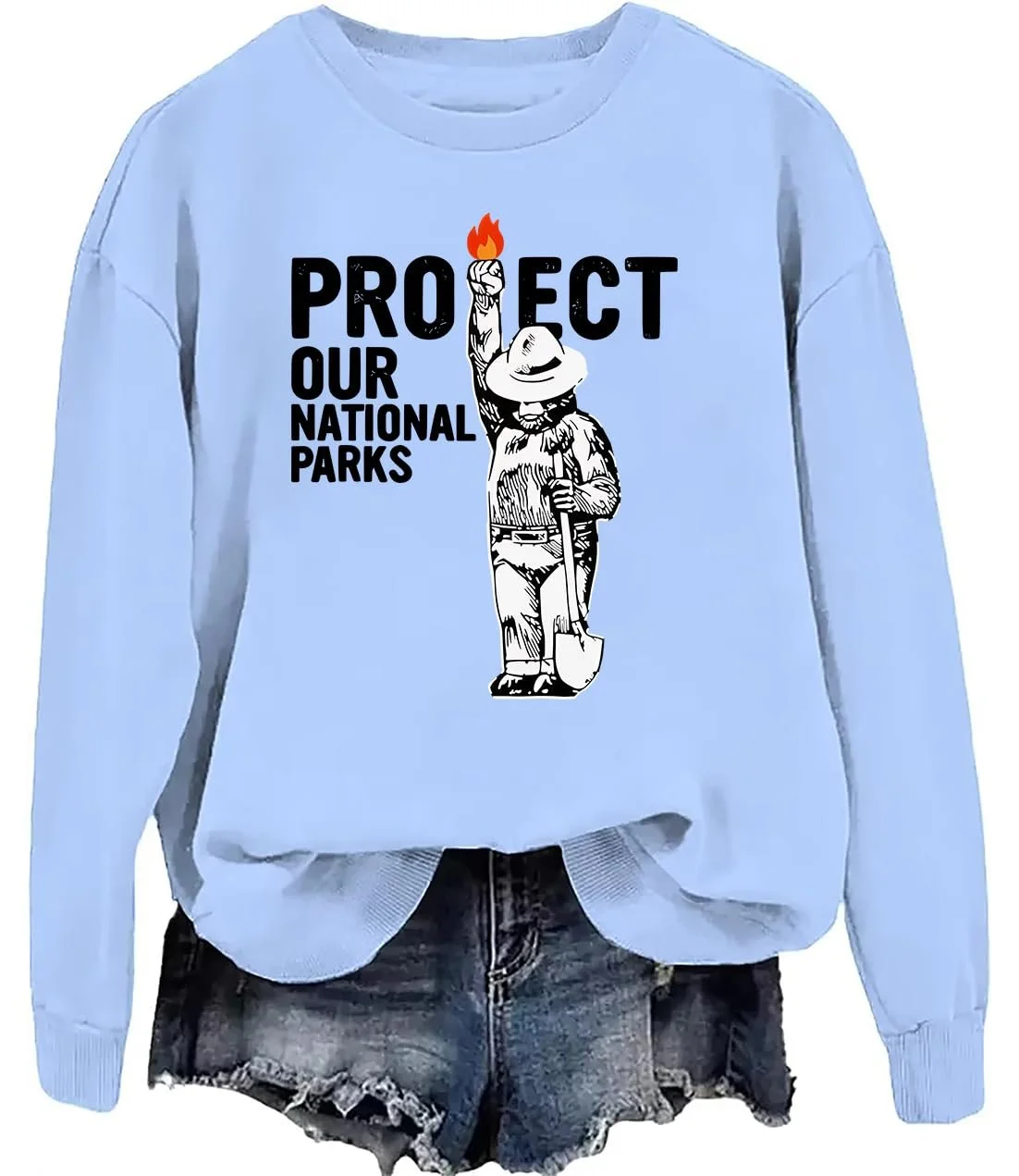 Унісекс світшот з довгими рукавами Protect Our National Parks, фото №1