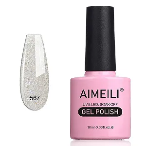 Гель-лак AIMEILI Nude Shimmer Glitter з блискітками Кольори - (567) 10 мл - Фото 1