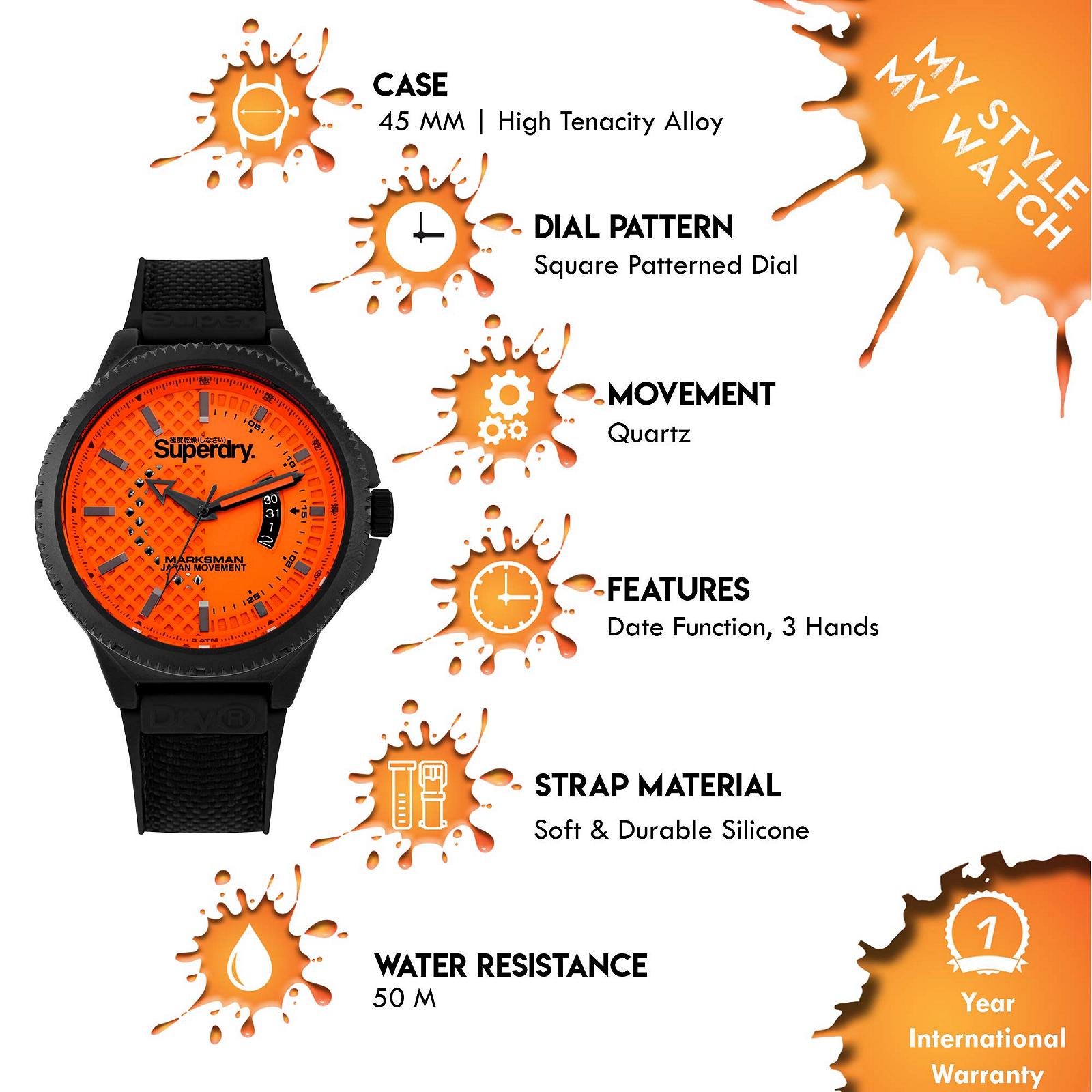 Часы Superdry SYG245OB Мужские Аналоговые Кварцевые с Тканевым Ремешком, фото №4