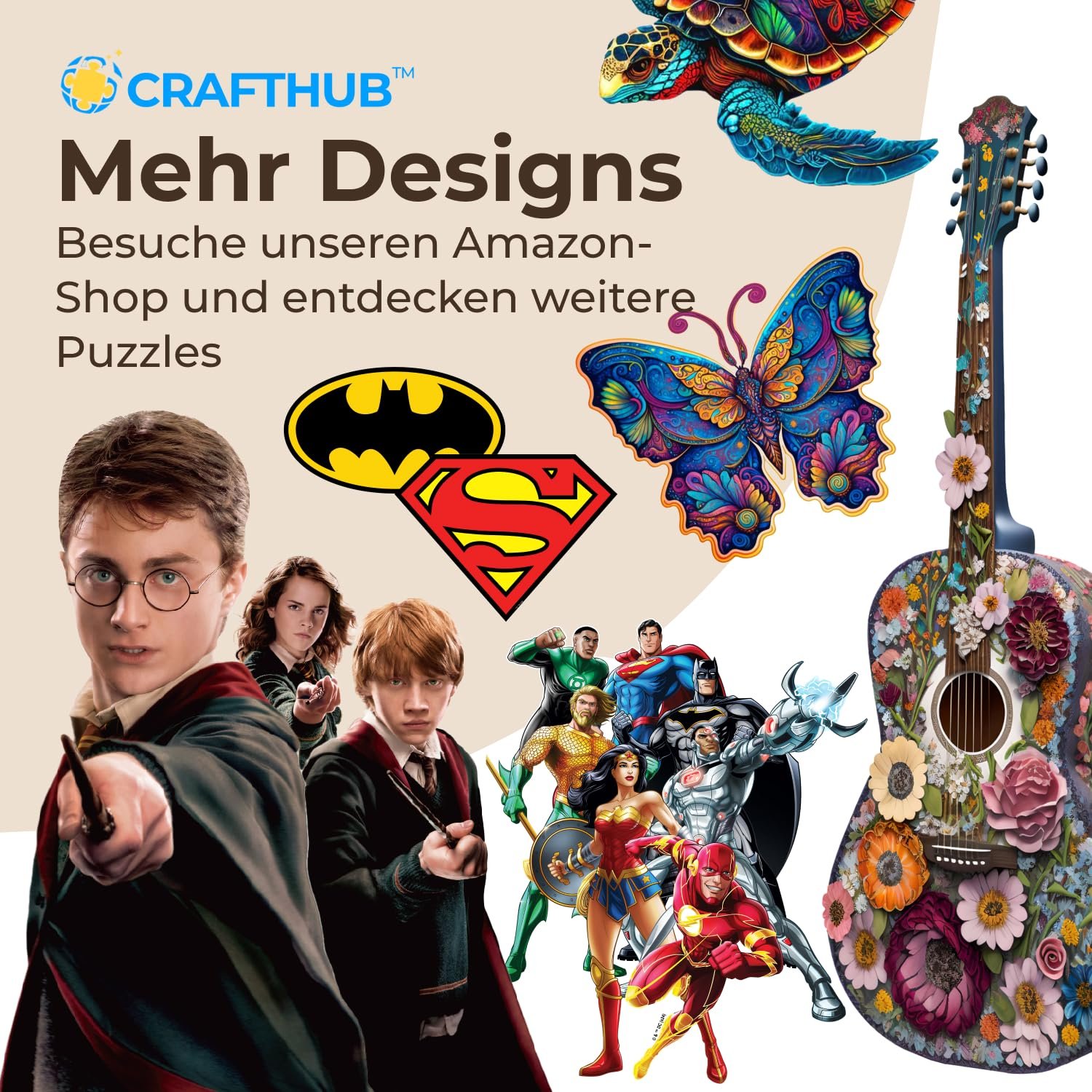 Деревянный пазл Crafthub Harry Potter Fine Oddities A3 201 деталь 27.5 x 33.2 см, фото №7