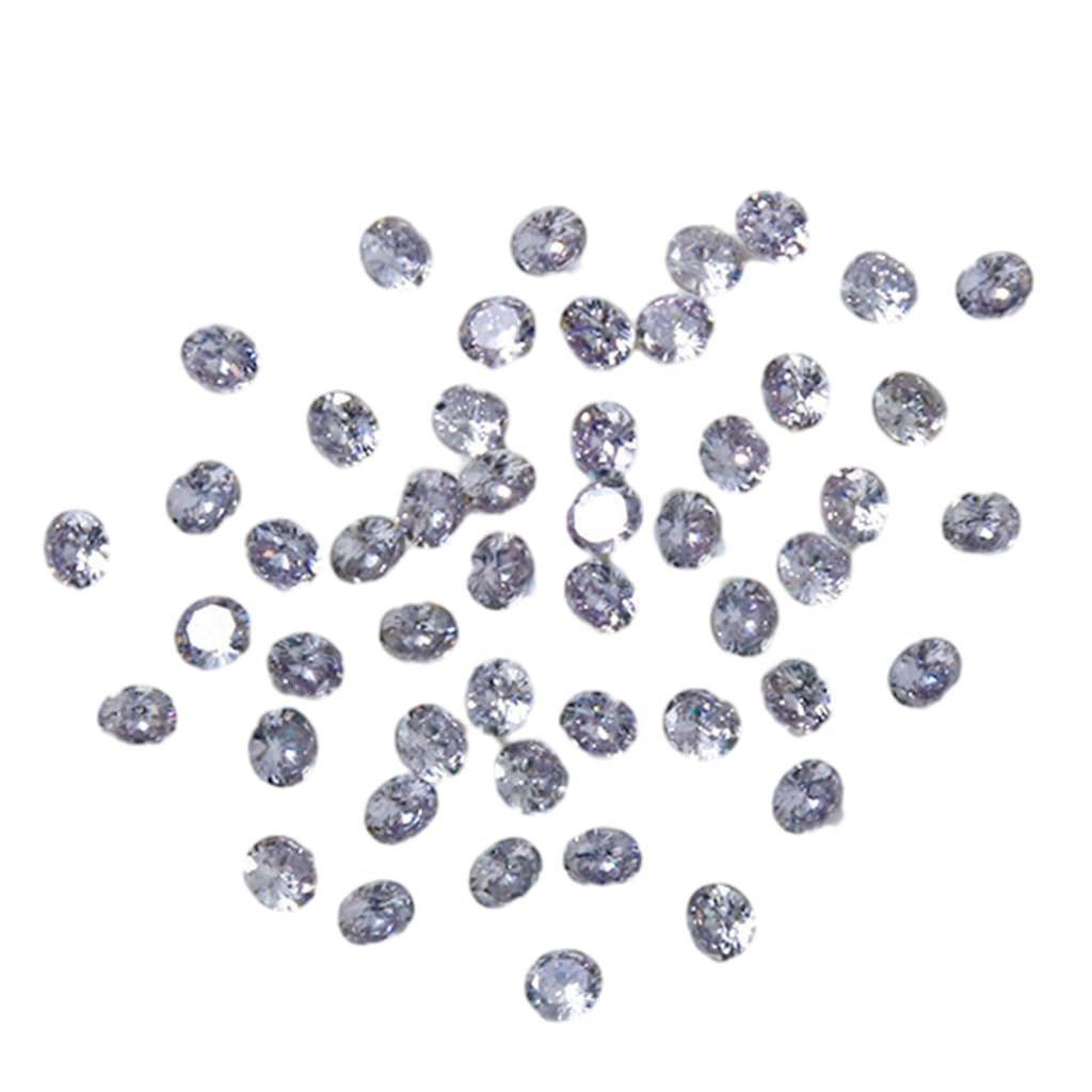 Стразы для ногтей Круглые хрустальные прозрачные 50 шт., фото №1