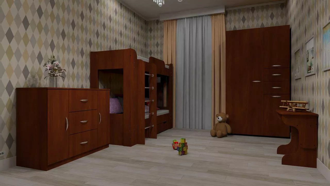 Двухъярусная кровать Твикс модель 2 ДСП Компанит, фото №2 Двухъярусная кровать Твикс модель 2 ДСП Компанит, фото №2