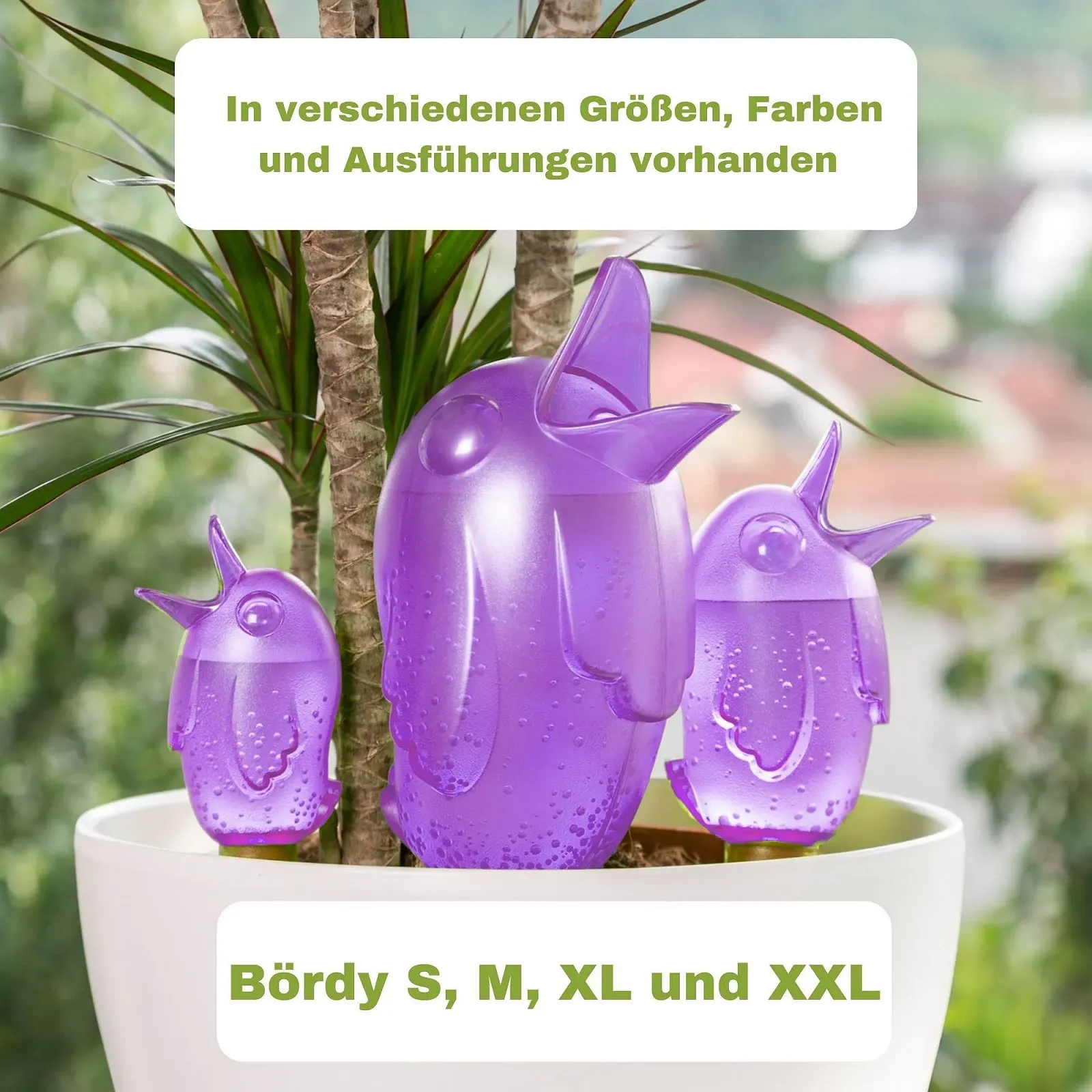 Дозатор воды Scheurich XL 4 шт. 620 мл 29 см Purple Pearl с глиняным конусом, фото №6