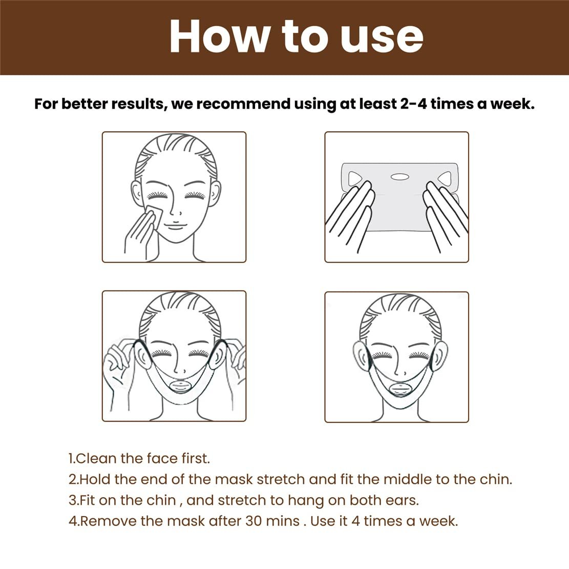 Маска для подтяжки V-линии, Маска для уменьшения двойного подбородка, Интенсивная укрепляющая двухслойная маска для подтяжки подбородка, V-образная маска для лица, Маска для мгновенной подтяжки подбородка, для укрепления и укрепления лица (5 шт.), фото №5 Маска для подтяжки V-линии, Маска для уменьшения двойного подбородка, Интенсивная укрепляющая двухслойная маска для подтяжки подбородка, V-образная маска для лица, Маска для мгновенной подтяжки подбородка, для укрепления и укрепления лица (5 шт.), фото №5