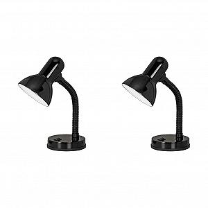 Настільна лампа EGLO Basic Сталь Пластик E27 Чорна (Комплект 2 шт.) - Фото 1