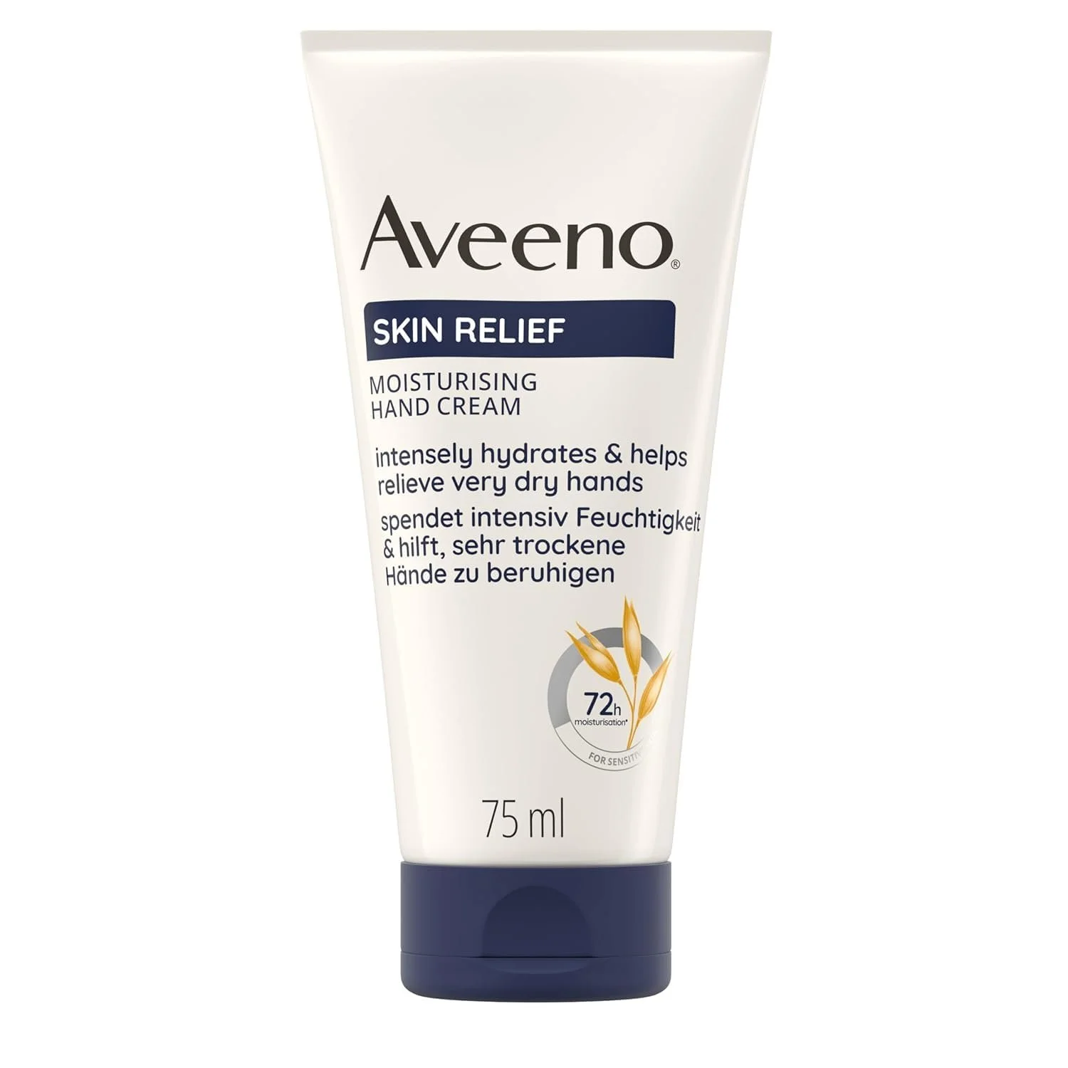 Крем для рук Aveeno Skin Relief Зволожуючий (75 мл) без запаху для дуже сухої та чутливої шкіри, фото №1