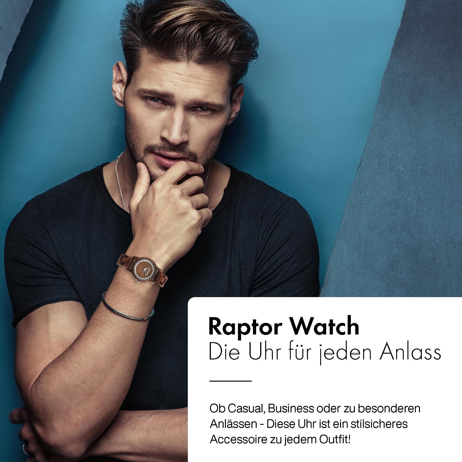 Жіночий дерев'яний годинник Raptor RA20042 Аналоговий кварцовий, фото №5 Жіночий дерев'яний годинник Raptor RA20042 Аналоговий кварцовий, фото №5