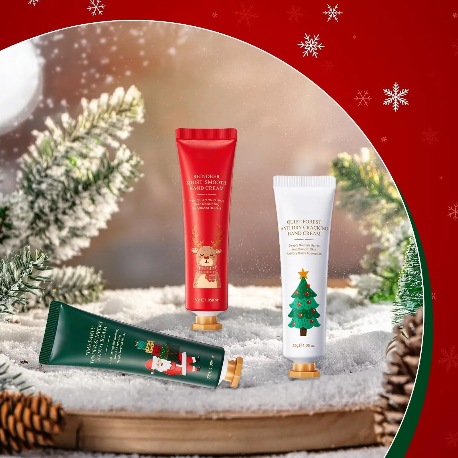 Набір міні-кремів для рук, набір кремів для рук, 3 шт. Зимовий, фото №3