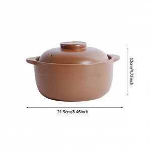 Керамическая кастрюля термостойкая для газовой плиты без покрытия для супов и тушения равномерный нагрев synthetic.ua - Фото 1