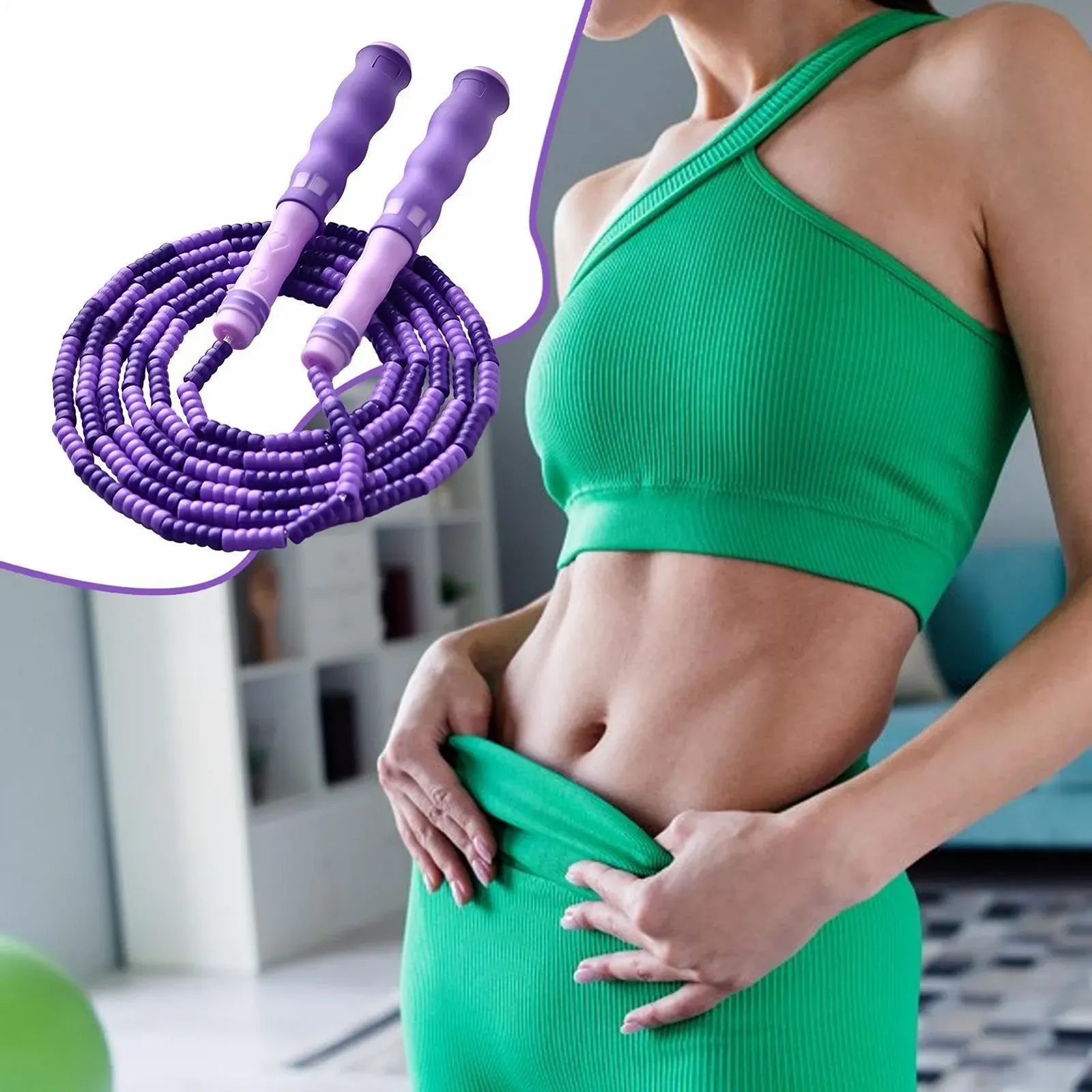 Скакалка дитяча Adjustable Soft Outlet Bristles 2,8 м регульована, фото №2 Скакалка дитяча Adjustable Soft Outlet Bristles 2,8 м регульована, фото №2