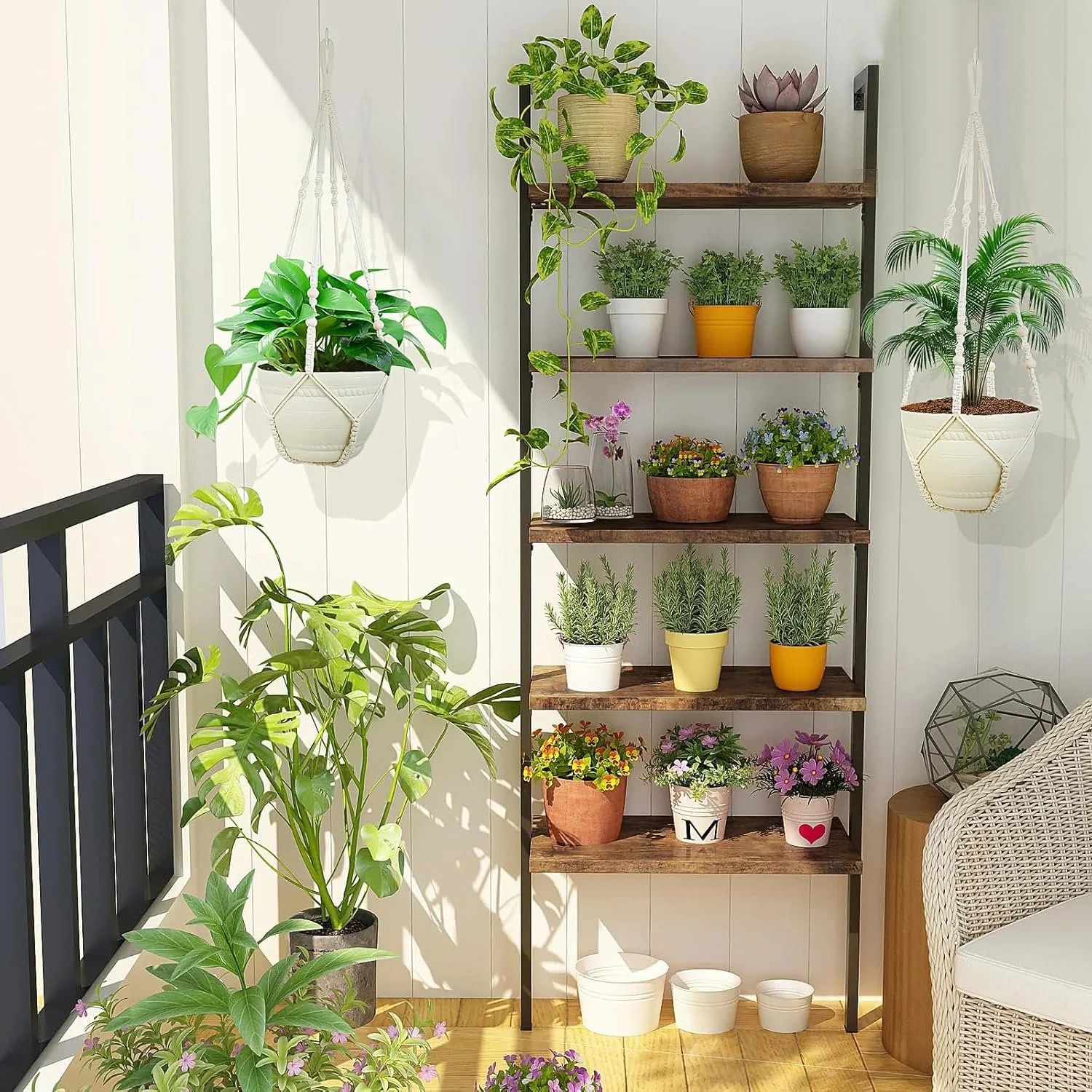 Подвесы для растений макраме Набор из 2 шт. 51,5 см с крючками Boho Style, фото №6