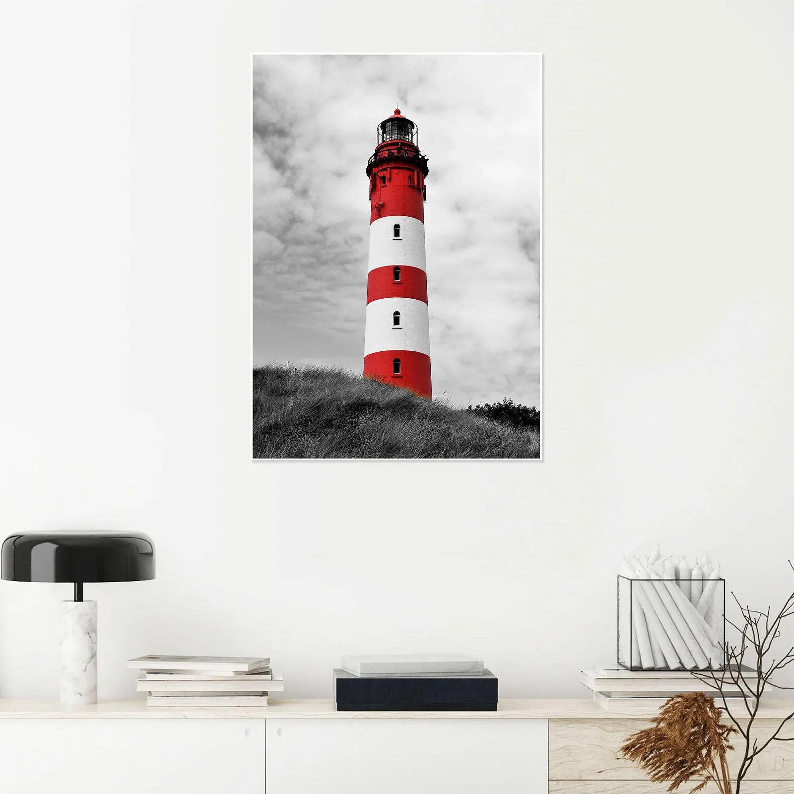 Постер HADYPHOTO Lighthouse on Amrum 50 x 70 см Red, фото №4