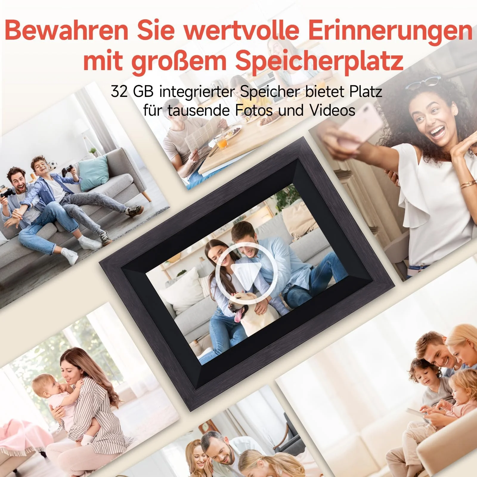 Цифровая фоторамка Rollei Smart Frame WiFi 105 10.1 дюйма 1920 x 1200 Touch 32GB Wood Black, фото №6 Цифровая фоторамка Rollei Smart Frame WiFi 105 10.1 дюйма 1920 x 1200 Touch 32GB Wood Black, фото №6