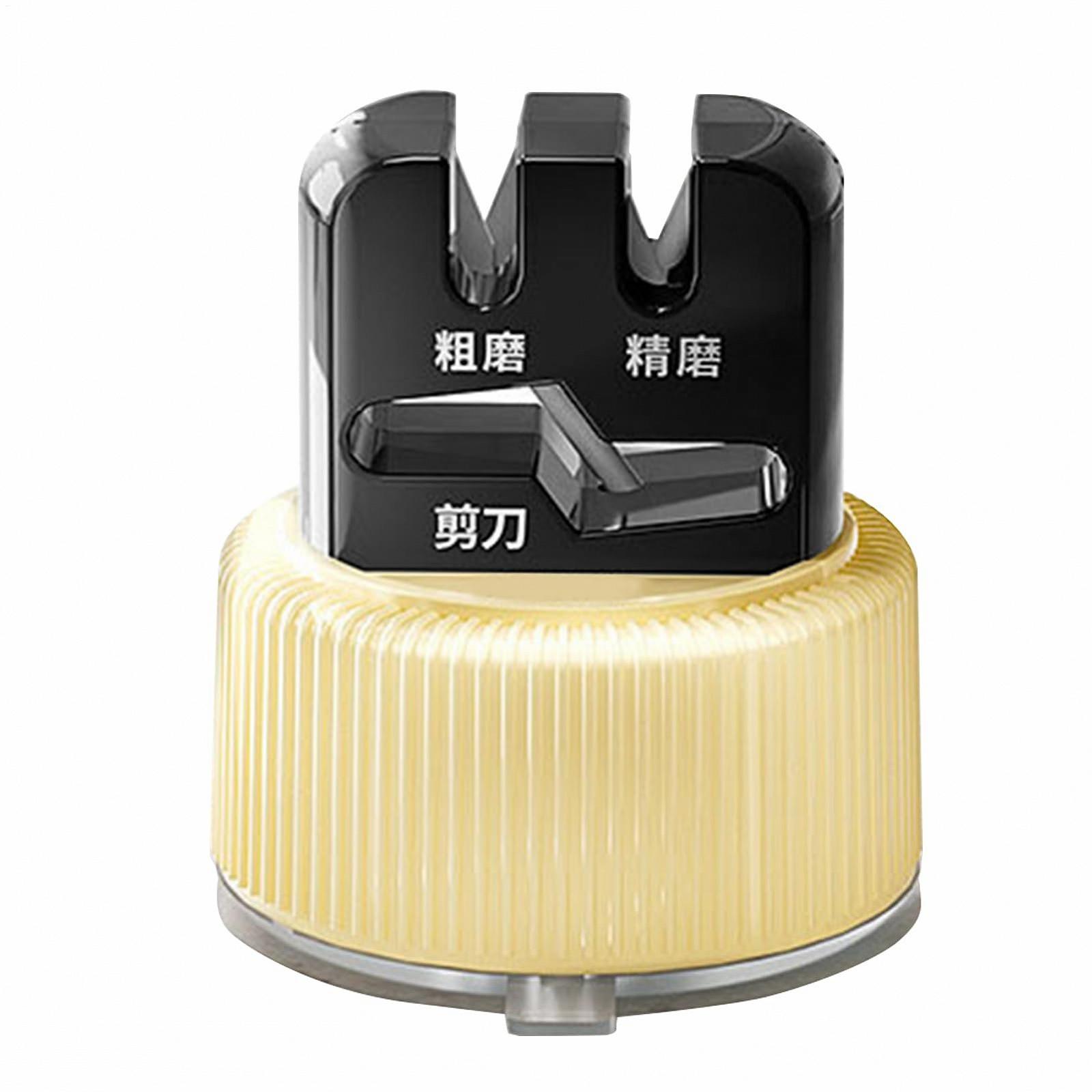 Точилка для кухонних ножів та ножиць ручна з вакуумною присоскою портативна Рожева, фото №6