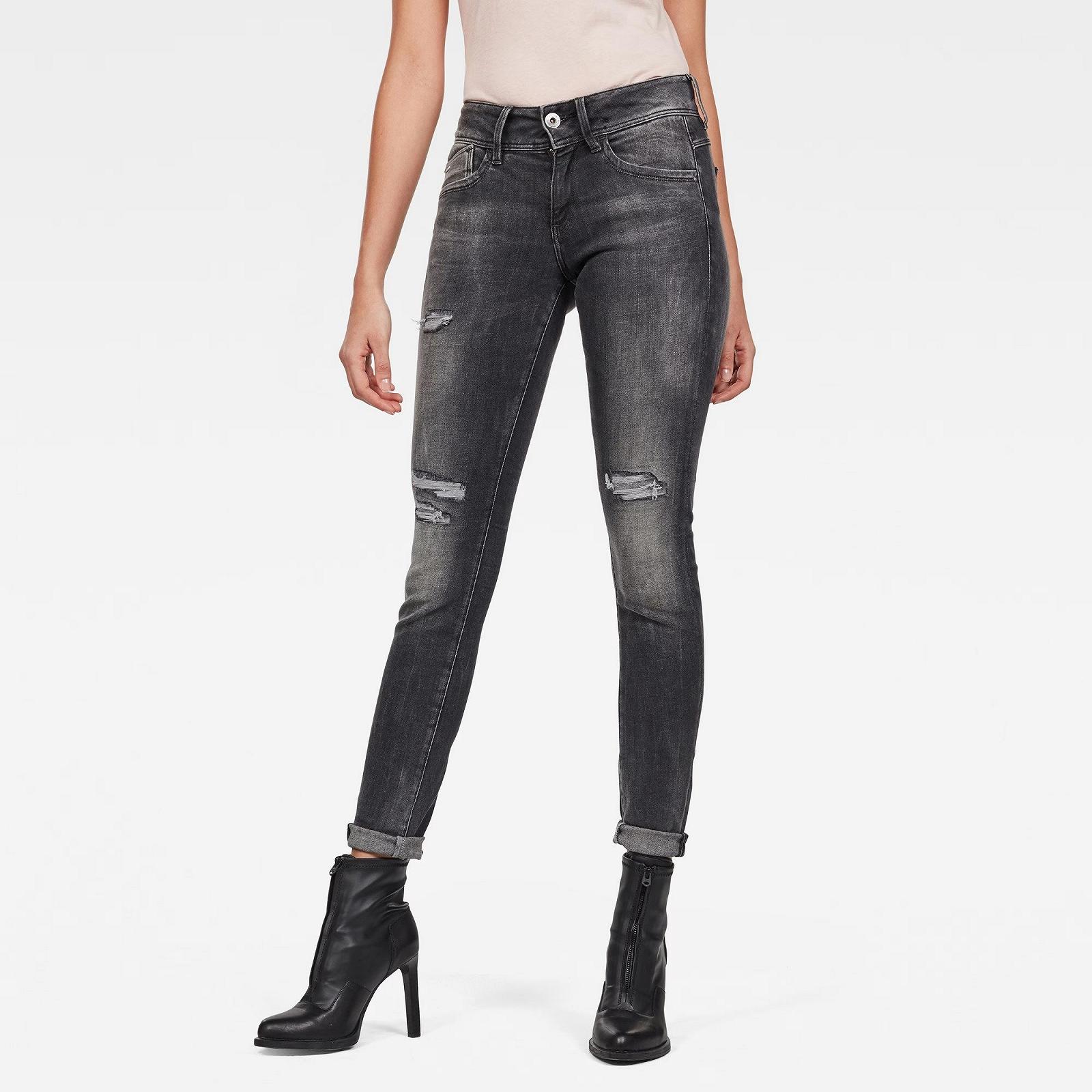 Жіночі джинси G‑STAR RAW Lynn Mid Skinny Antic Charcoal Destroy - 28, фото №1 Жіночі джинси G‑STAR RAW Lynn Mid Skinny Antic Charcoal Destroy - 28, фото №1