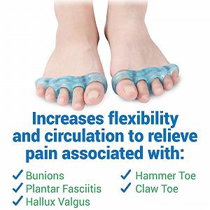 Роздільник для пальців ніг гелевий 2 шт./пара Багаторазовий Розпірка для пальців ніг для педикюру synthetic.ua - Фото 1