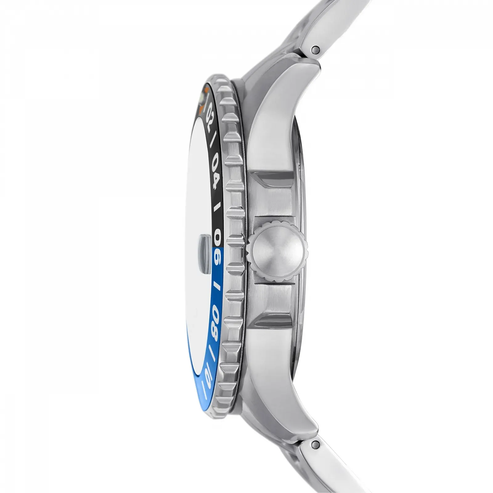 Часы Fossil Blaue GMT мужские, трехстрелочный механизм с датой, с браслетом из нержавеющей стали или силикона, фото №4