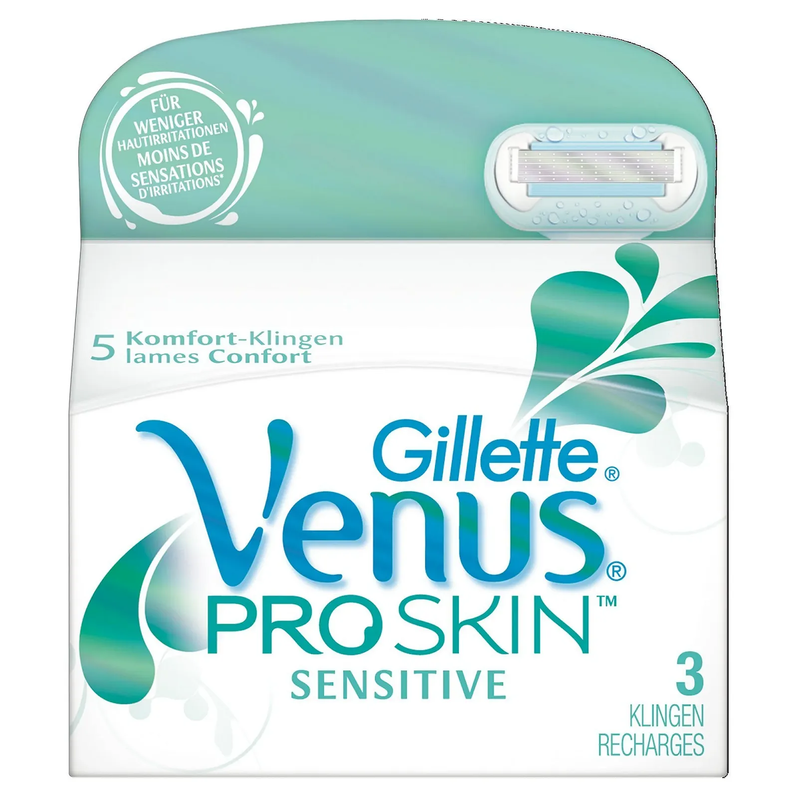Сменные картриджи для бритья Gillette Venus ProSkin Sensitive 3 шт., фото №1 Сменные картриджи для бритья Gillette Venus ProSkin Sensitive 3 шт., фото №1