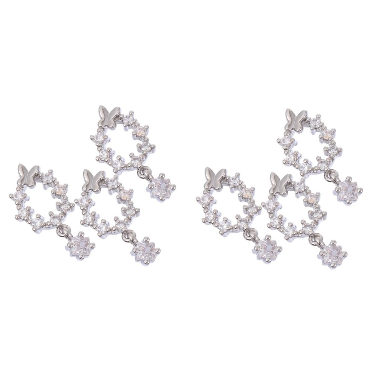 Zircon FRCOLOR 6 шт. для творчого дизайну нігтів, блискучі, фото №1