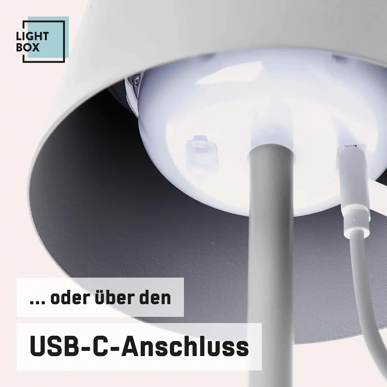 Светодиодная уличная настольная лампа Lightbox диаметр 13 см беспроводная солнечная с 3-уровневым сенсорным диммером 4 Вт 300 лм 3000 K серая металл/пластик, фото №5