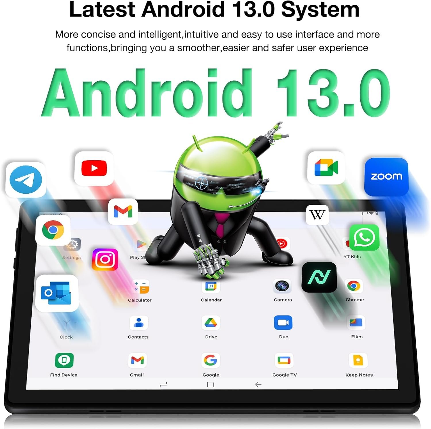 Планшет 10.1" DOOGEE U9 3+4/64Gb 4 ядра Android 13 5060 mAh Чорний, фото №3