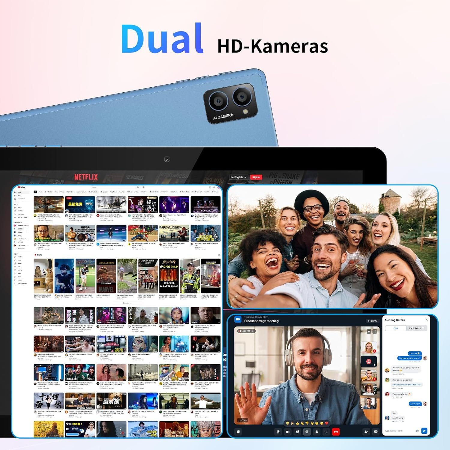 Планшет 10.1" AWOW P11 UTBook 3+5/64Gb 8 ядер Android 15 7000 mAh Синий, фото №6