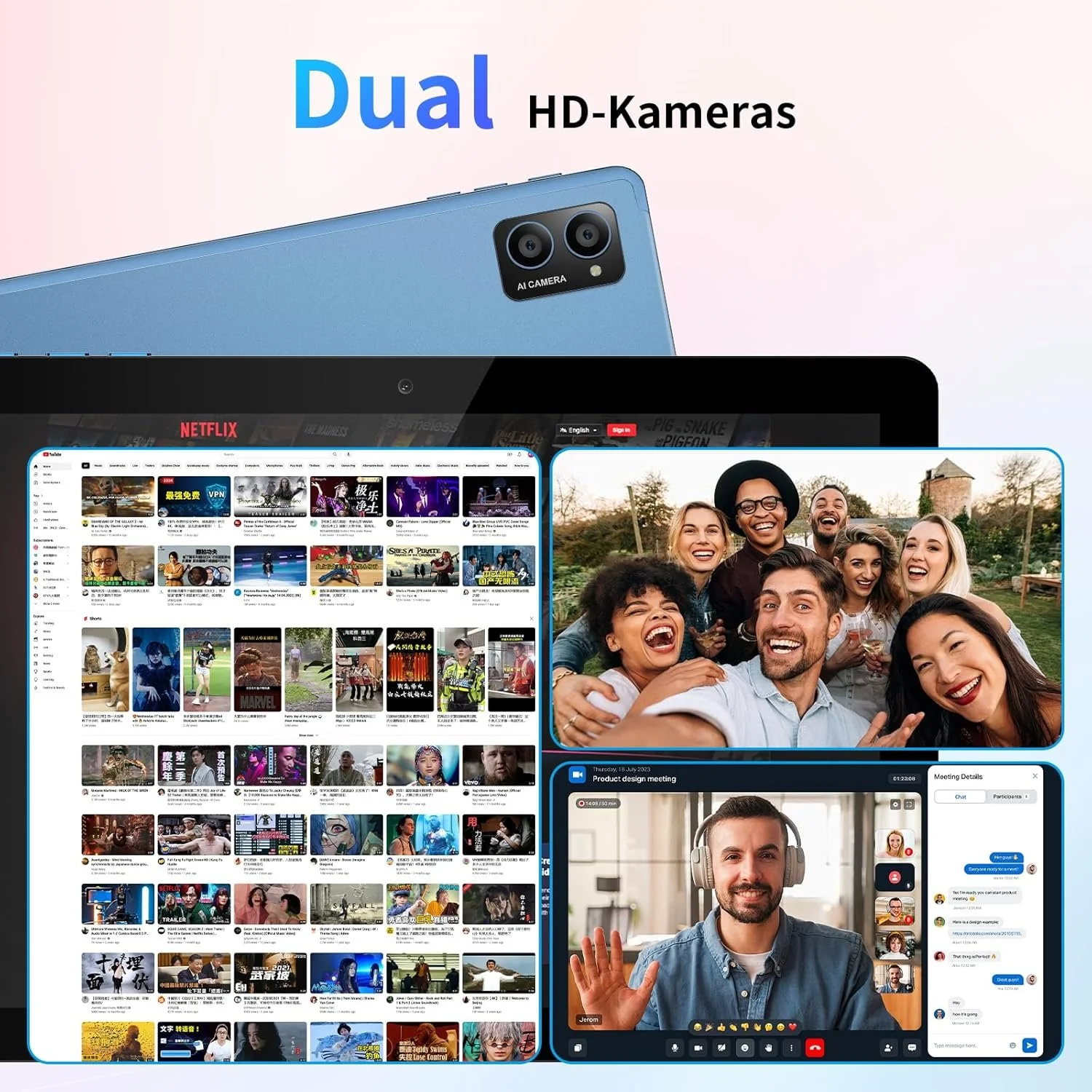 Планшет 10.1" AWOW P11 UTBook 3+5/64Gb 8 ядер Android 15 7000 mAh Синій, фото №6