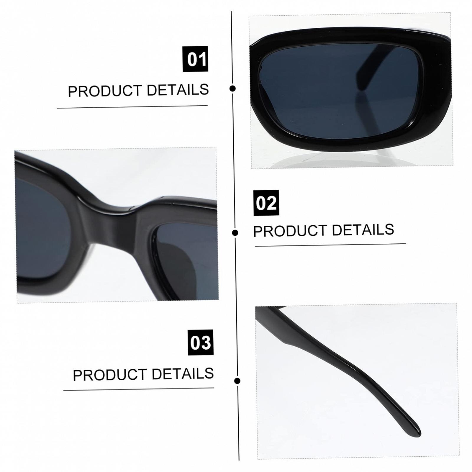 Квадратні Сонцезахисні Окуляри PACKOVE Квадратні Великі Для Подорожей, 2 шт, фото №5