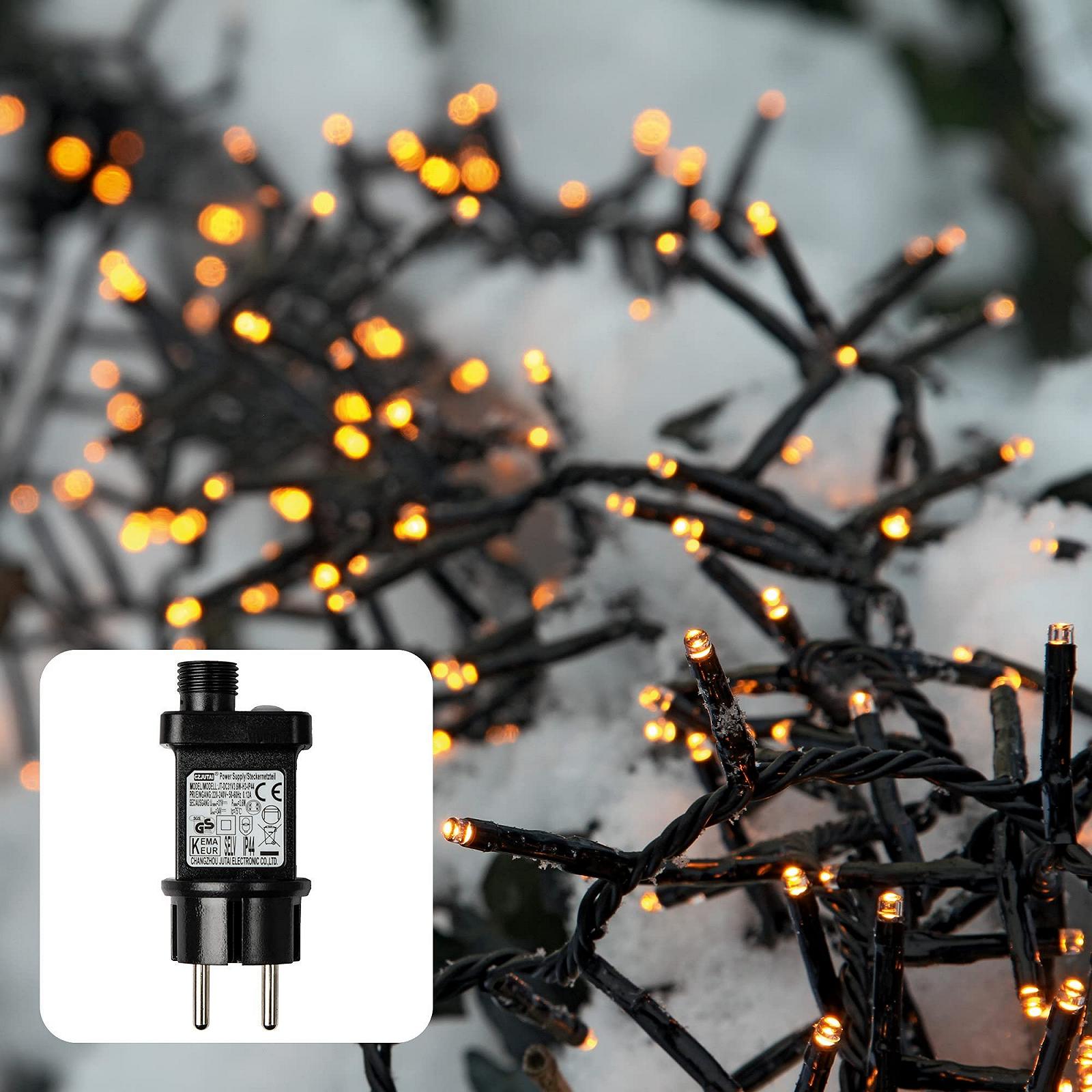 LED Гірлянда Hellum Кластер 530179 7.38 м 370 LED теплий білий, фото №1