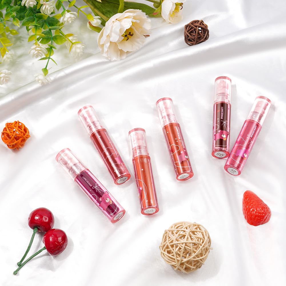 Блеск для губ Bear Lip Glaze Водостойкий Долговечный Чек Rouge Pack of 6, фото №7