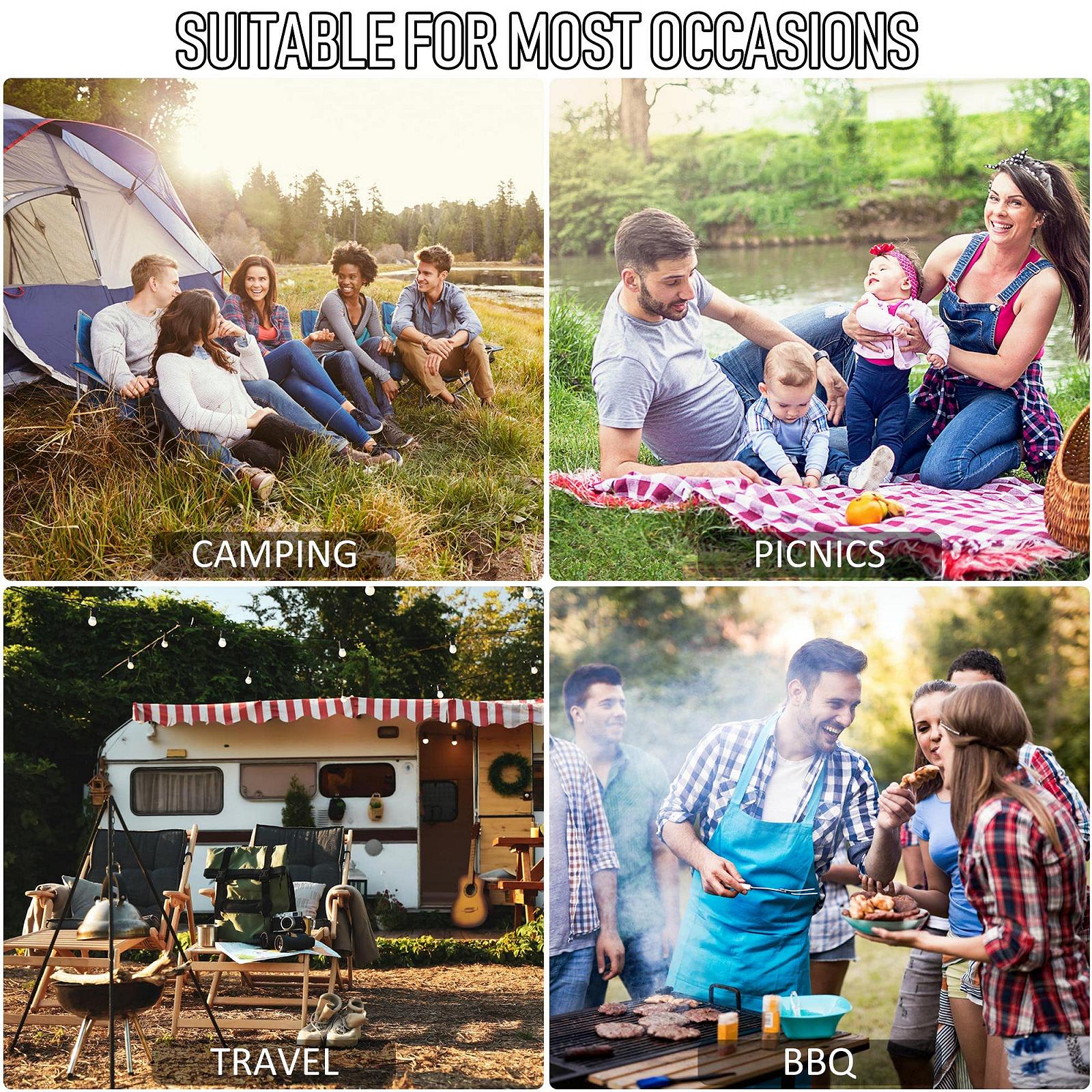Набор столовых приборов Camping 13-Piece Нержавеющая сталь Портативный черный, фото №2
