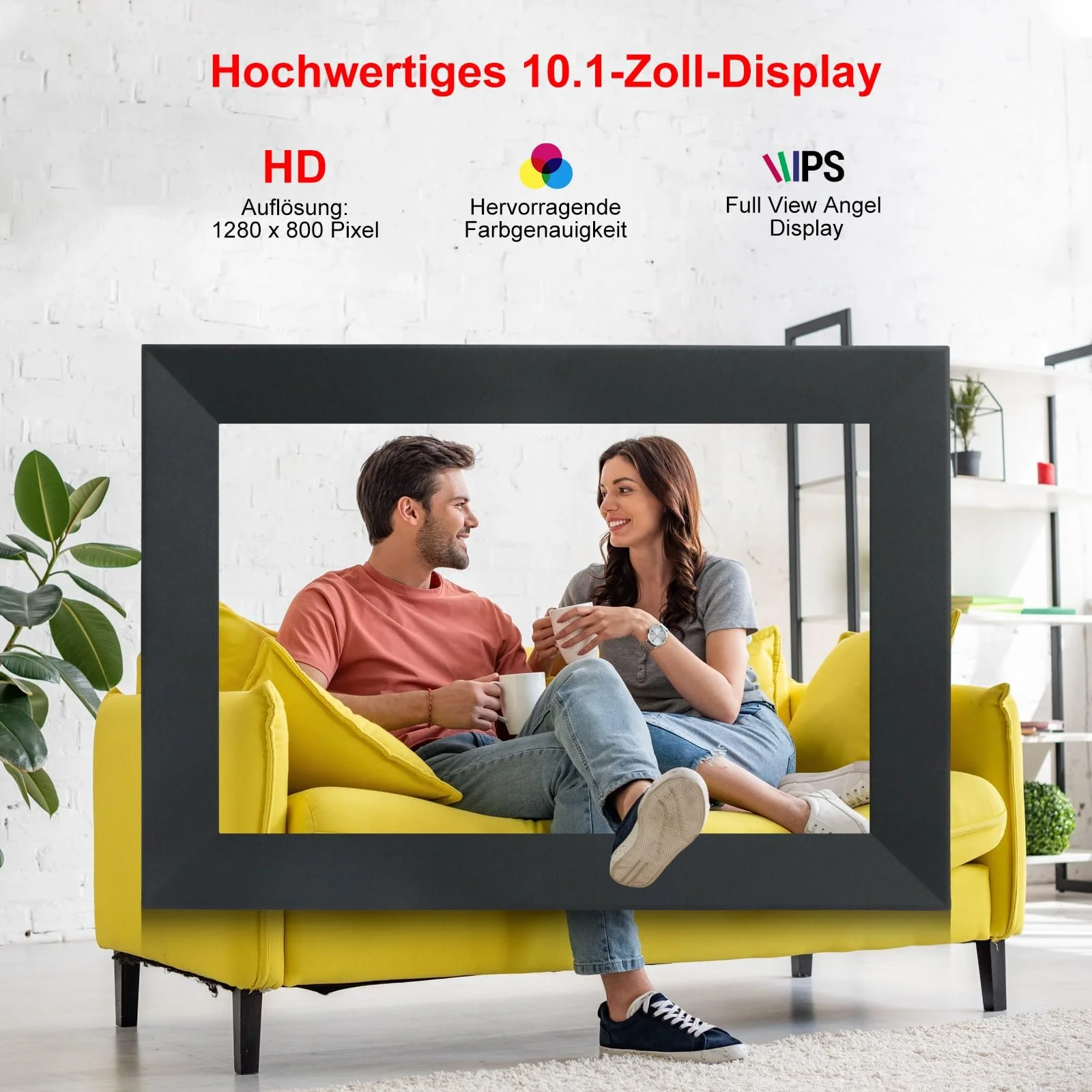 Цифровая фоторамка Frameo WiFi 10.1" 1920 x 1200 HD IPS Touchscreen 16 GB Черный, фото №6