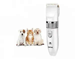 Аккумуляторная машинка для грумминга стрижки волос шерсти животных GEMEI PRO GM-634 насадки белая (MD-12408) synthetic.ua - Фото 1