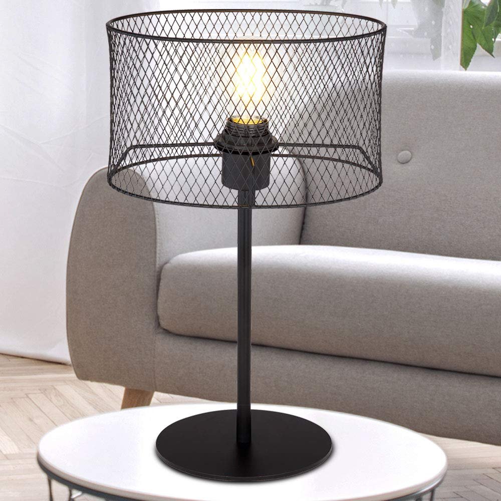 Настольная лампа Metal Mesh Black Овальная Черная, фото №4
