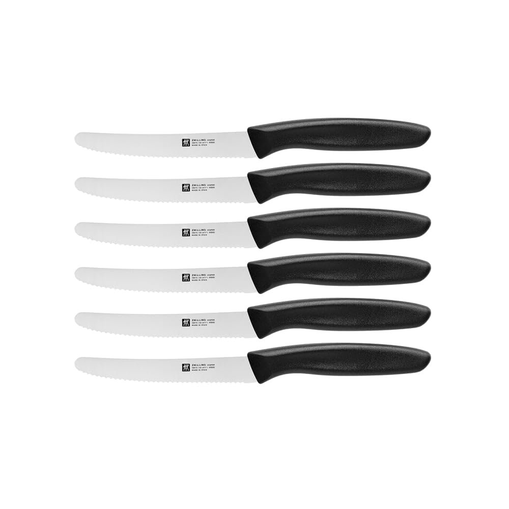 Набор ножей Zwilling Twin Grip, 6 шт, кухонные ножи, длина лезвия: 12 см, нержавеющая сталь/пластиковая ручка, фото №1