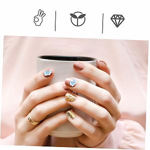 Набор Аксессуаров для Ногтей, 10 шт., украшения для ногтей, драгоценные камни для ногтей, смола, синий synthetic.ua - Фото 1