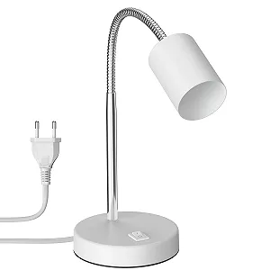 Настільна лампа ledscom.de Waika Gooseneck Switch Біла 1x GU10 Макс. 60 Вт - Фото 1