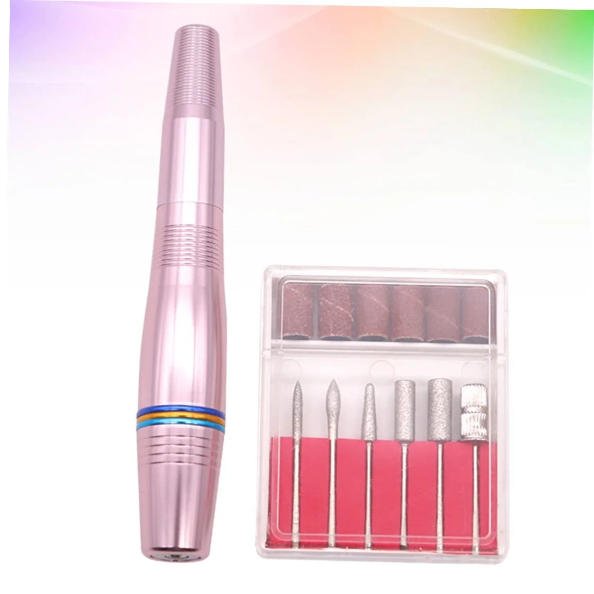 Набор для маникюра и педикюра Healvian Электрический Мини-дрель Розовый, фото №4