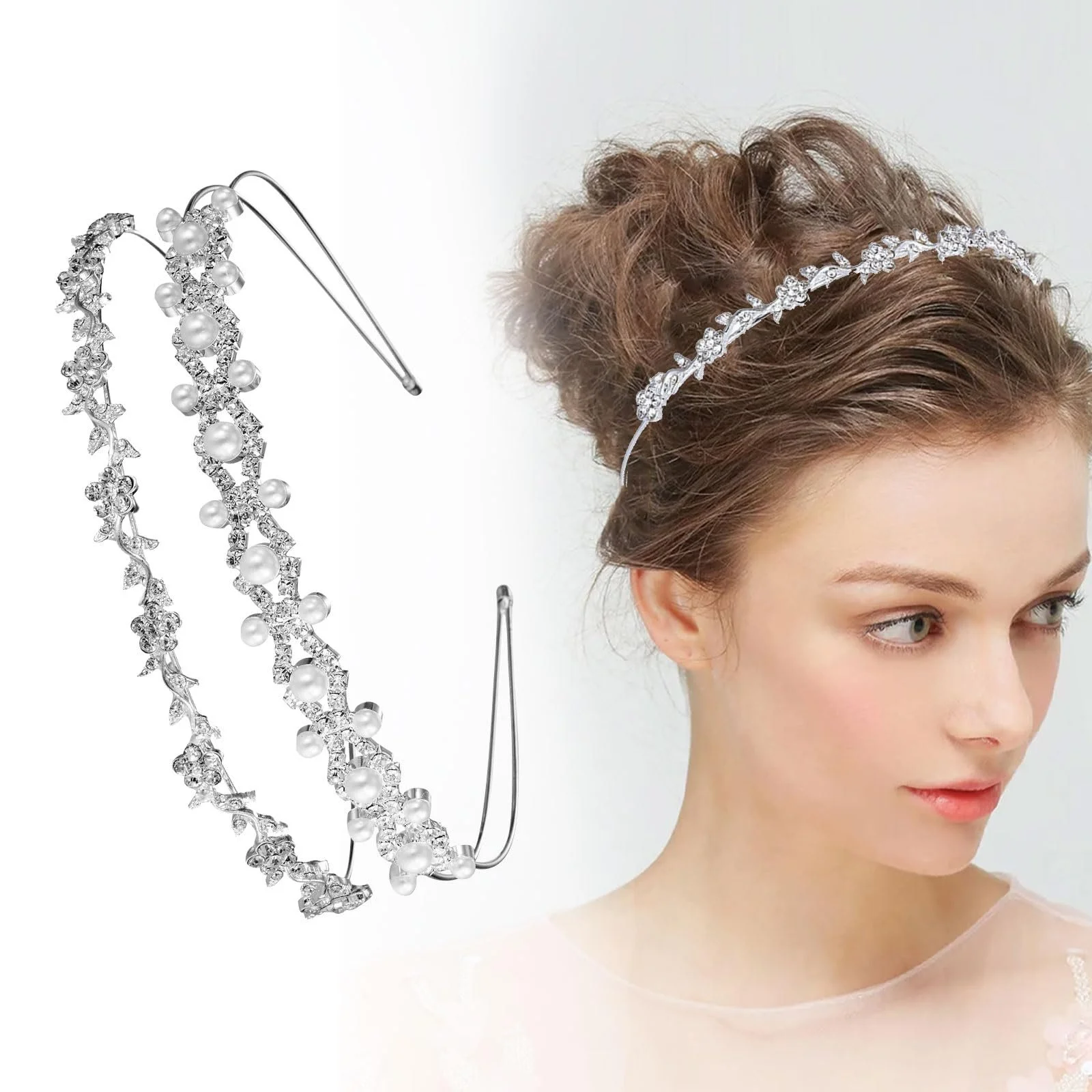 Обруч Набір з 2 шт. Штучні перли, фото №6