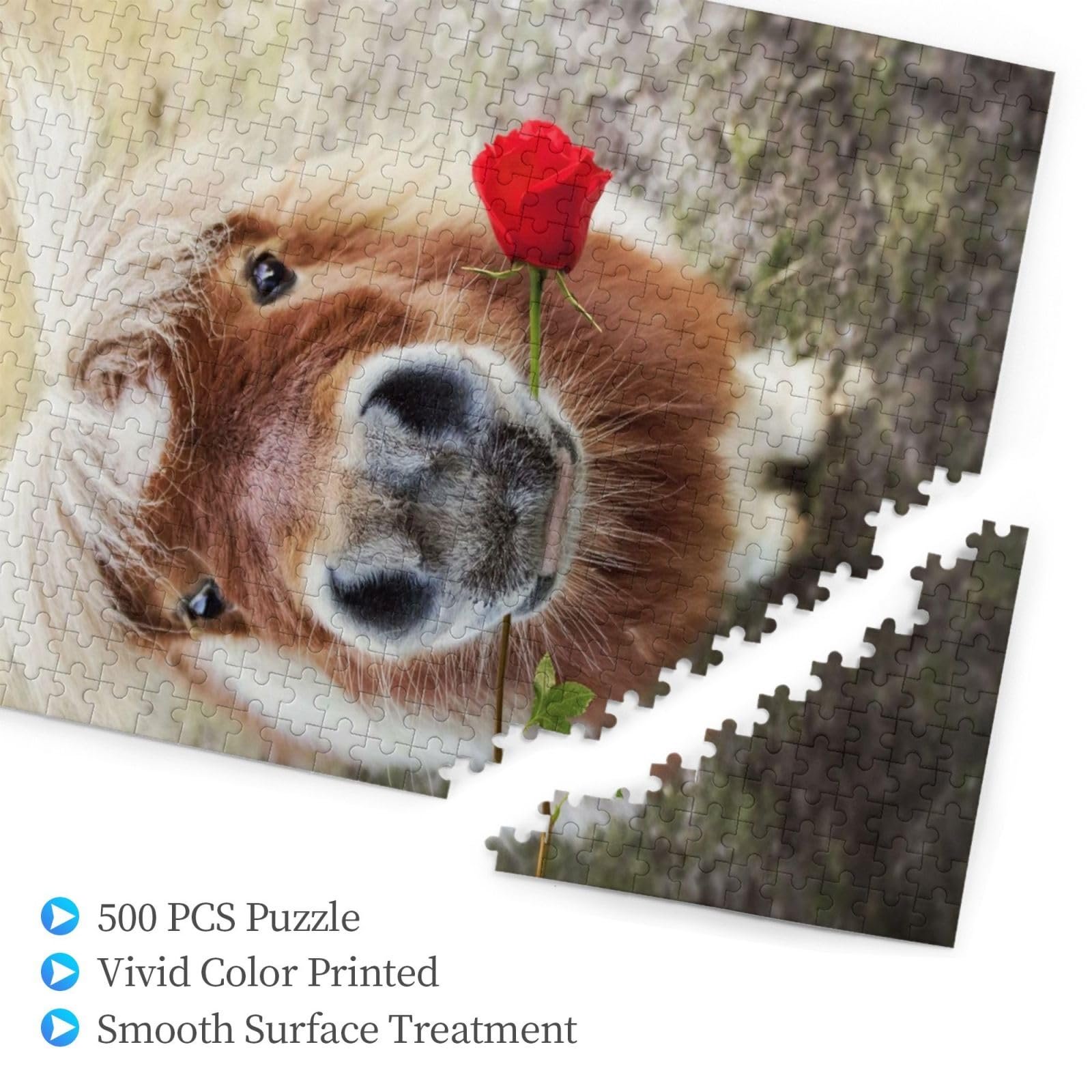 Пазл Horse and Rose 500 елементів дерев'яний 38 x 52 см, фото №4